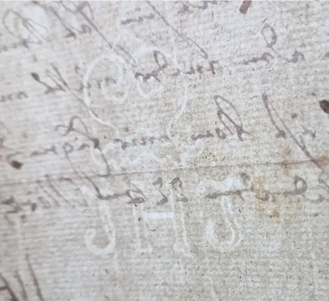 Wasserzeichen von einem Brief aus dem Jahr 1783
