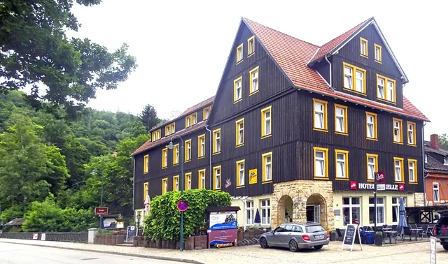 Hotel Forelle in Treseburg, direkt an der Bode gelegen