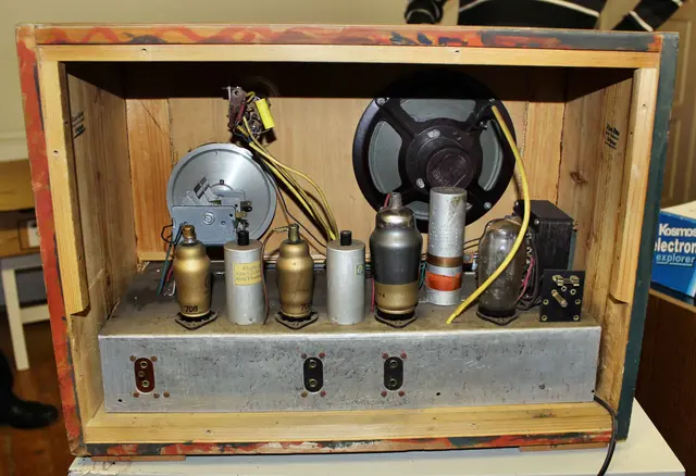 Dieser alte Radio wurde einst in Wertingen bei dem Radio-Feinmechanik-Fachgeschäft Hans Horn in der Zusmarshauser Straße 1 erworben. Dieses Stück ist auch eine Sachspende von Helmar Haupt+: | Foto: Otto Killensberger