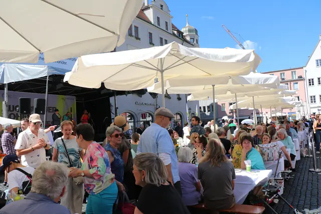 DFG Tisch am Augsburger Friedensfest  | Foto: Marianne Stenglein