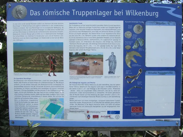 Infotafel über das Truppenlager 
Zum lesen die Lupe klicken