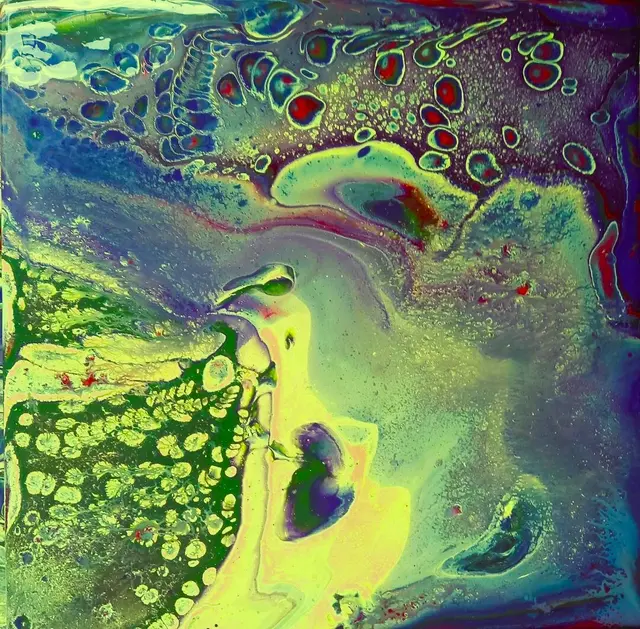 Acrylbild, Fluid painting