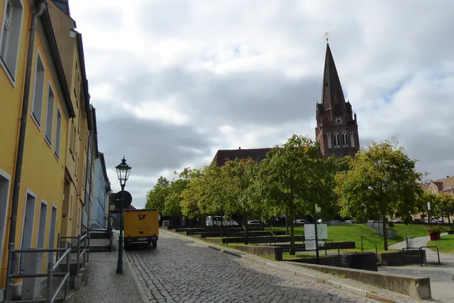 Blick zur Maria-Magdalenen-Kirche Eberswalde.