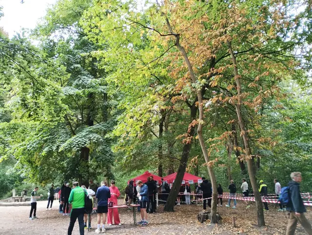 Startnummernausgabe mit herrlichem Ambiente. 
