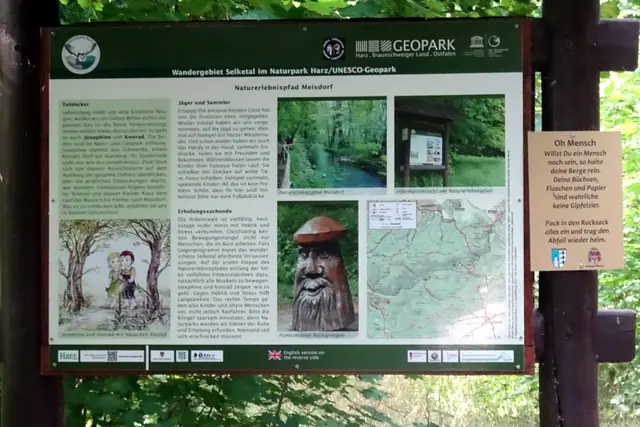 Informationstafel zum Naturerlebnispfad Meisdorf