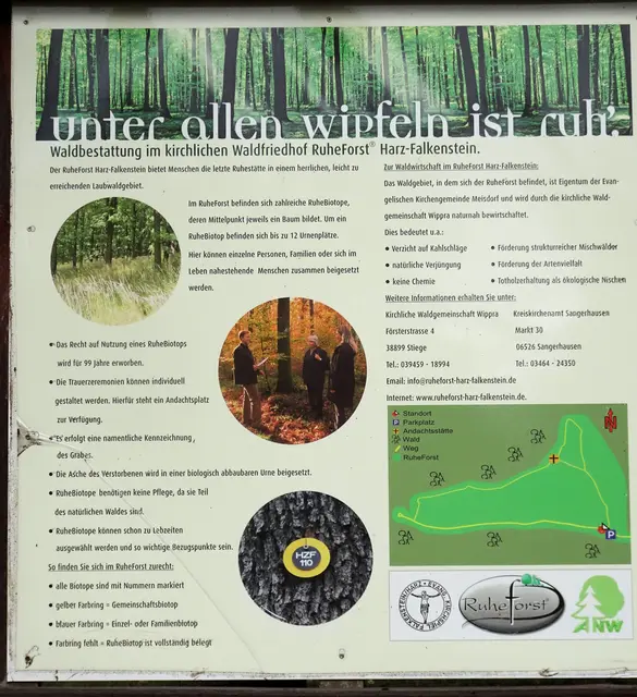 Infotafel des Ruhefortes