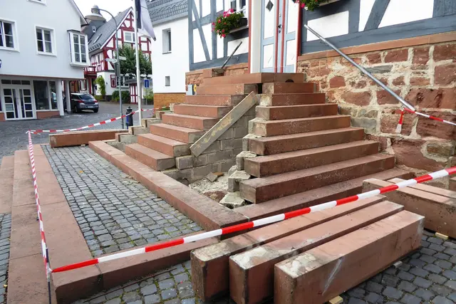 Die Bauarbeiten am Zugang zum Stadtmuseum sind der Grund für die vorübergehende Schließung.