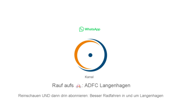 Kostenlos: Chatten und informieren per WhatsApp | Foto: ADFC Langenhagen