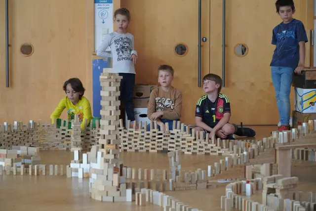 Nach getaner Arbeit, bald werden die Steine fallen... | Foto: Sabina Thomas