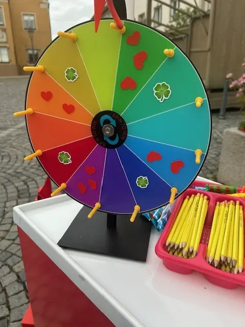 Glücksrad der SPD Friedberg zum Schulstart | Foto: SPD Friedberg