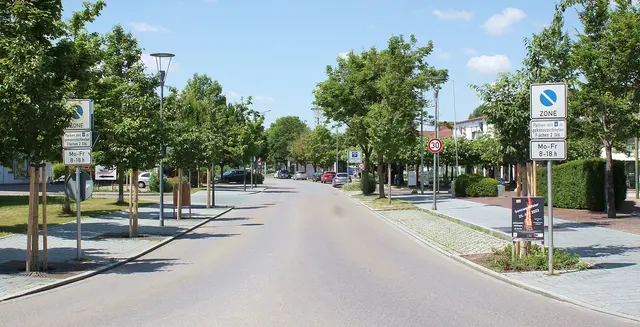 Die Bäume an beiden Straßenseiten  der Schlossstraße werden gerne zur Plakatanbringung  vor Wahlen benutzt. | Foto: Peter Heider