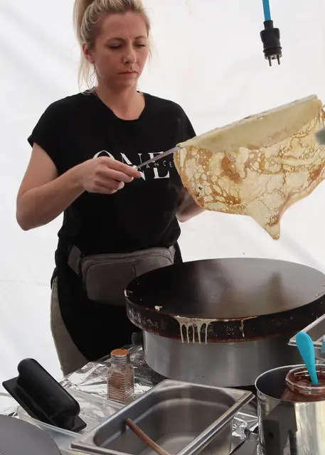 Crepes in Arbeit