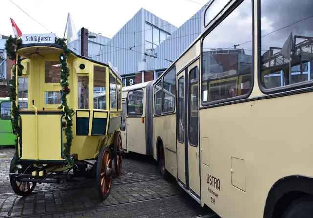 Oldtimerbus und Pferdestraßenbahn: Nahverkehrsfans kamen auf ihre Kosten