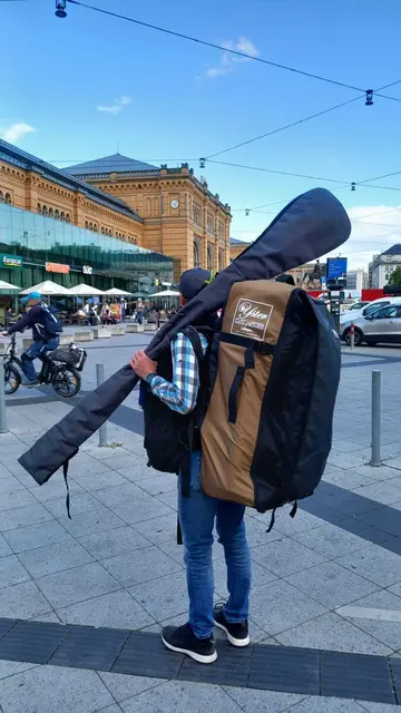 Thomas Hanke-Hanel mit dem Zug angereist | Foto: Thomas Hanke-Hanel