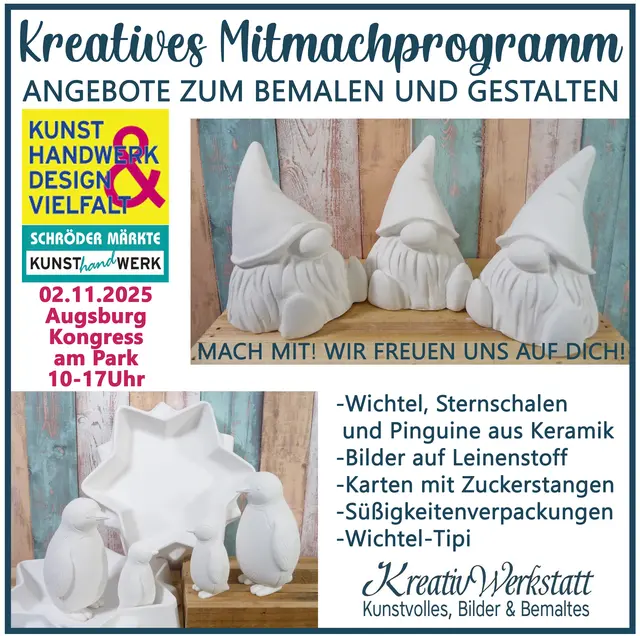 Kunsthandwerkermarkt in der Kongresshalle Augsburg - Mitmachprogramm | Foto: myheimat