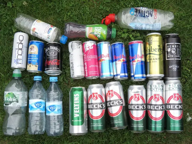 Bei einer Fahrt von Köppern nach Friedberg eingesammelte Flaschen und Dosen
