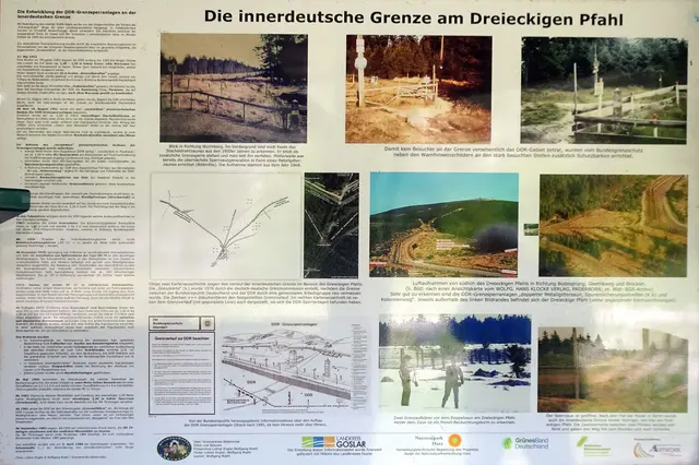 Informationstafel in der Schutzhütte am Dreieckigen Pfahl