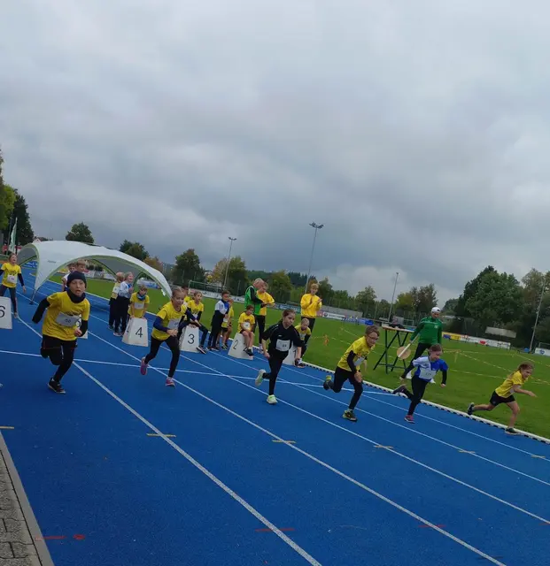 Die U10 beim 40m - Sprint. | Foto: H. Finsterer