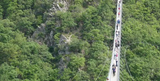 Die Hängeseilbrücke Geierlay  ist eine Fußgängerseilbrücke in Rheinland-Pfalz. Sie liegt im Hunsrück und überquert das Mörsdorfer Bachtal zwischen den Ortsgemeinden Mörsdorf (Rhein-Hunsrück-Kreis) und Sosberg (Landkreis Cochem-Zell).