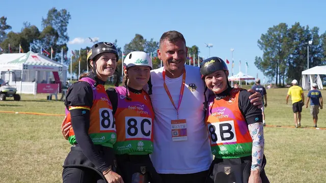 von links Ricarda Funk-Emily Apel Thomas Apel-Elena Lilik | Foto: DKV Uta Büttner