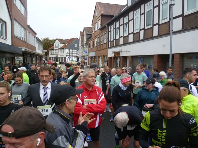 Startaufstellung  der Hauptläufe über 2,5 km – 5,0 km und 10,0 km.
