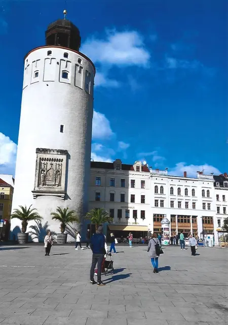 Görlitz heute: Frauenturm am Marienplatz.