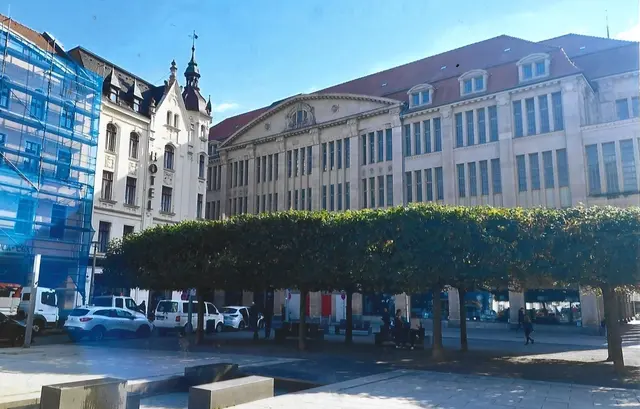 Görlitz heute: Leerstehendes Kaufhaus "Zum Strauss ", später Karstadt.