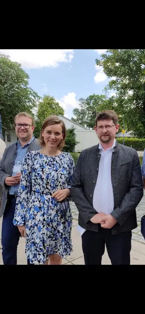 v.l. Oberbürgermeisterkandidat Stefan Baisch, Landtagsabgeordnete Jenny Schack, CSU-Ortsvorsitzender und Stadtrat Philipp Rauner | Foto: CSU/Schuler