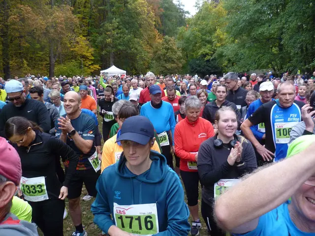 Startaufstellung 11-km-Lauf.