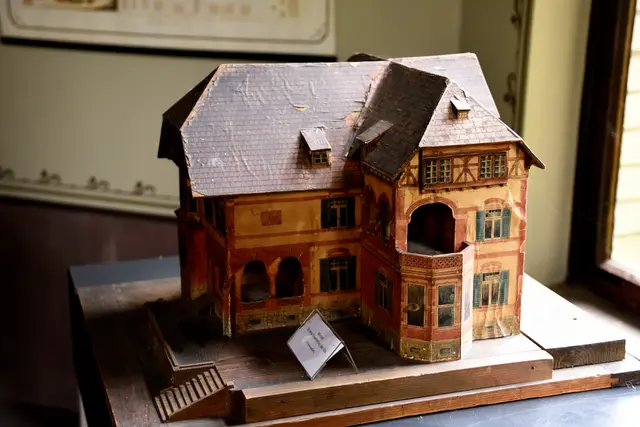 Modell für eine geplante Erweiterung der Villa - wurde aber nie ausgeführt.