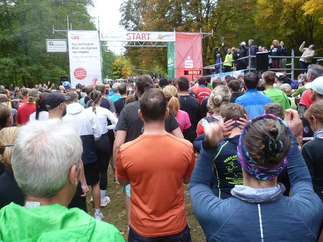 Startaufstellung 11-km-Lauf.