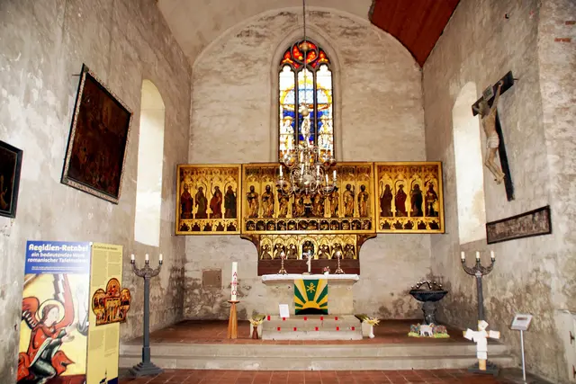 der Altar der Aegidii Kirche stammt aus der Quedlinburger Marktkirche
