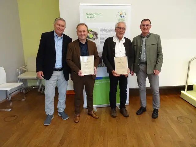 v.l. Werner Burkhart, Klaus Förster, Hans Marz, Konrad Dobler | Foto: Foto W.Engelschall, LPV