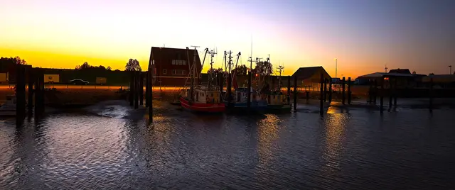 Romantischer Abend im Fedderwardersieler Hafen | Foto: Shima Mahi