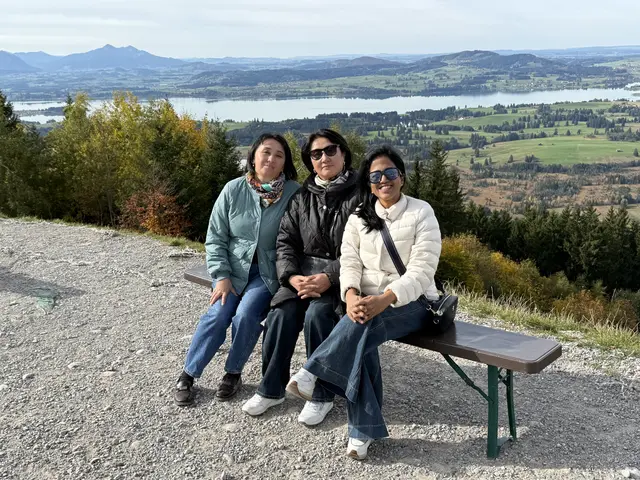 Panorama Buchenberg G. Usupova, E. Ishekeeva und S. Gupta.