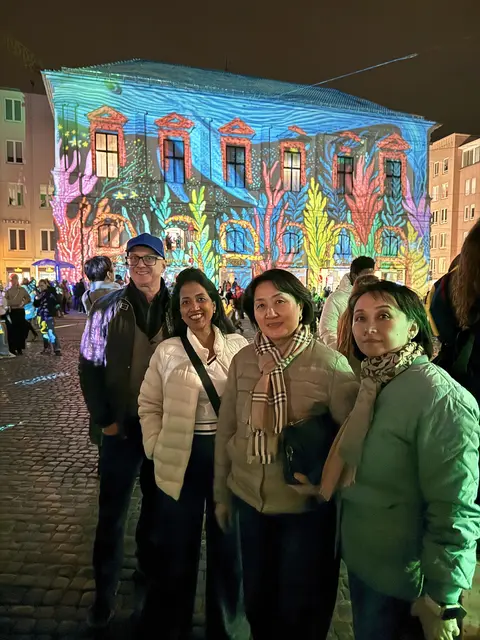 R. Heider, S. Gupta, E. Ishekeeva und G. Usupova, bei den Augsburg Light Nights.
