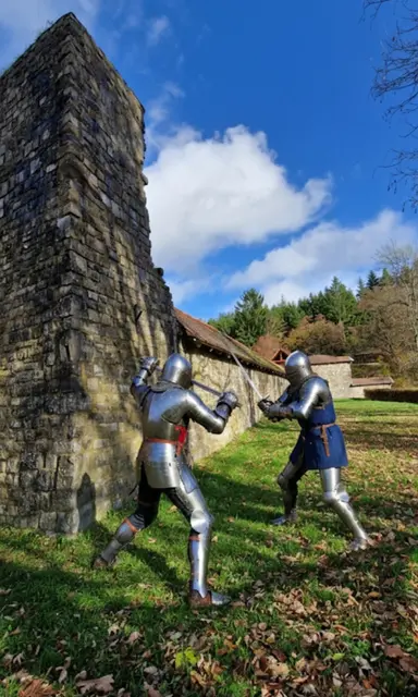 Burgruine Hatzfeld - Ritter KI-generiert