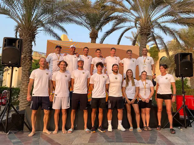 Deutsche SUP Nationalmannschaft, Normen Weber obere Reihe, dritter von links | Foto: whats app von Normen Weber