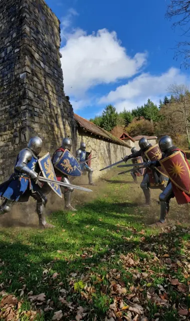 Burgruine Hatzfeld - Ritter KI-generiert