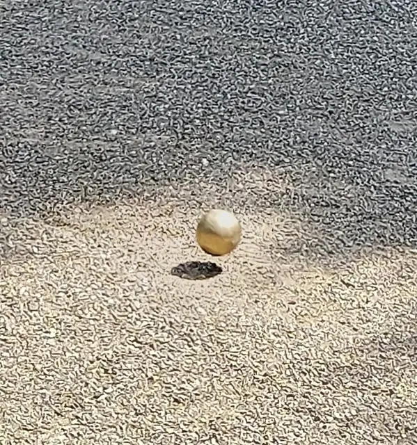 Boulekugel auf dem Flug zum Sieg