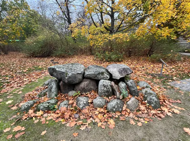 Das Steinkistengrab von Anderlingen steht heute vor dem Landesmuseum in Hannover