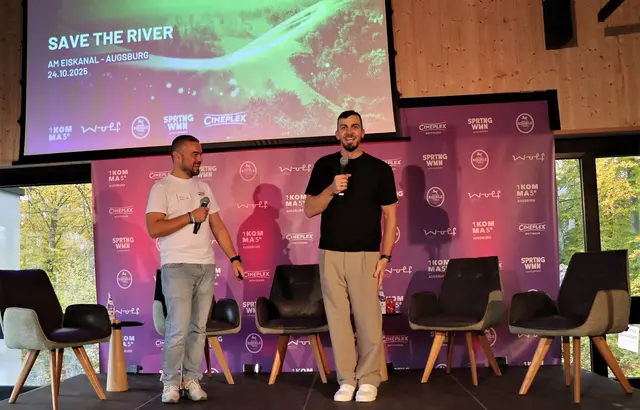 Save the River - links Johannes Rieger 1Komma5Grad und Sideris Tasiadis | Foto: Marianne Stenglein