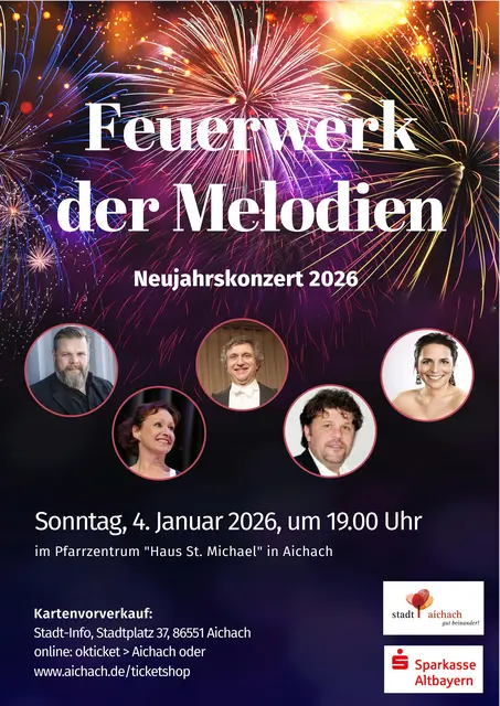 Das Aichacher Neujahrskonzert 2026 steht unter dem Motto "Feuerwerk der Melodien".