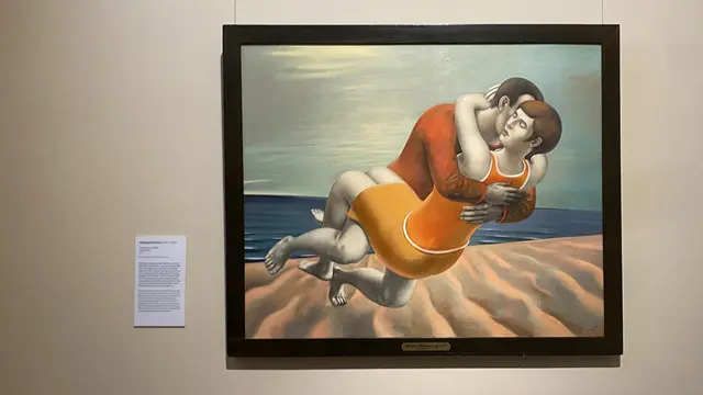 Wolfgang Mattheuer (1927 – 2004), „Schwebendes Liebespaar“, 1970. Mattheuers Liebespaar scheint die Grenze zu einer anderen Welt zu überwinden. Es geht um eine vergeistigte Liebe und ewige Seelenpartnerschaft. Foto: Helmut Kuzina