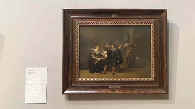 „Musizierende Gesellschaft“ von Pieter Codde (1599 – 1678) aus der Zeit um 1633. Eine kleine Runde musiziert in eleganter Kleidung, wodurch Reichtum und gesellschaftliche Stellung der Personen hervorgehoben werden soll. Es ist ein repräsentatives Bild bürgerlicher Geselligkeit in Amsterdam des 17. Jahrhunderts. Foto: Helmut Kuzina