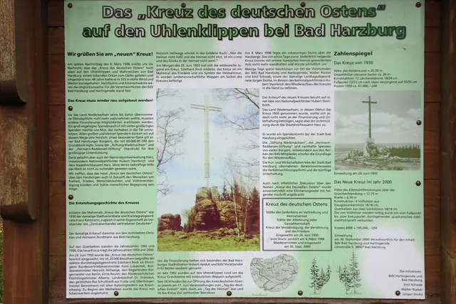 Info Tafel zum Kreuz des deutschen Ostens
