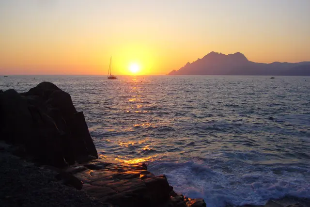 Nur dasitzen und zum Sonnenuntergang die schöne Umgebung auf sich wirken lassen. Das ist Urlaub. 