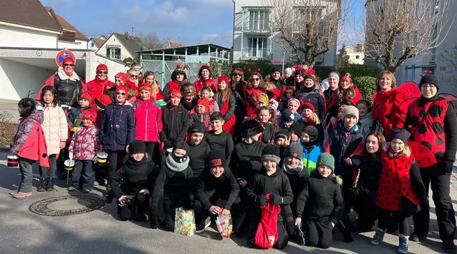 Als Marienkäfer nahmen die Kinder des TSV Gersthofen zusammen mit der Vereinsjugendleitung beim diesjährigen Faschingsumzug teil | Foto: TSV 1909 Gersthofen e.V.