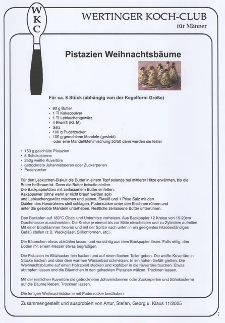 Rezept zu Pistazien Weihnachtsbäumchen. | Foto: Klaus Hill