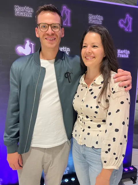 Kulturamtsleiterin Veronika Wanninger meets Martin Frank. | Foto: Stadt Neusäß